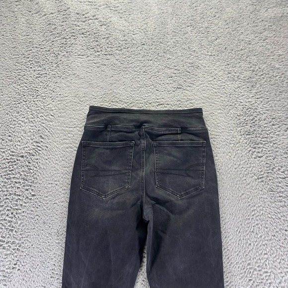 American Eagle Outfitters Real Good Jeans Womens M Black Denim Jegging Bootcut - Picture 6 of 11